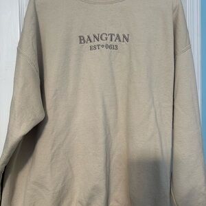 Sand BTS Bangtan Sweatshirt Crewneck